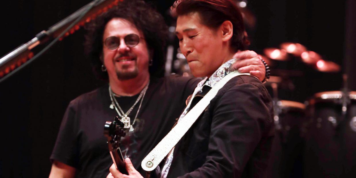 Steve Lukather (TOTO) with me -Jun Nakauchi