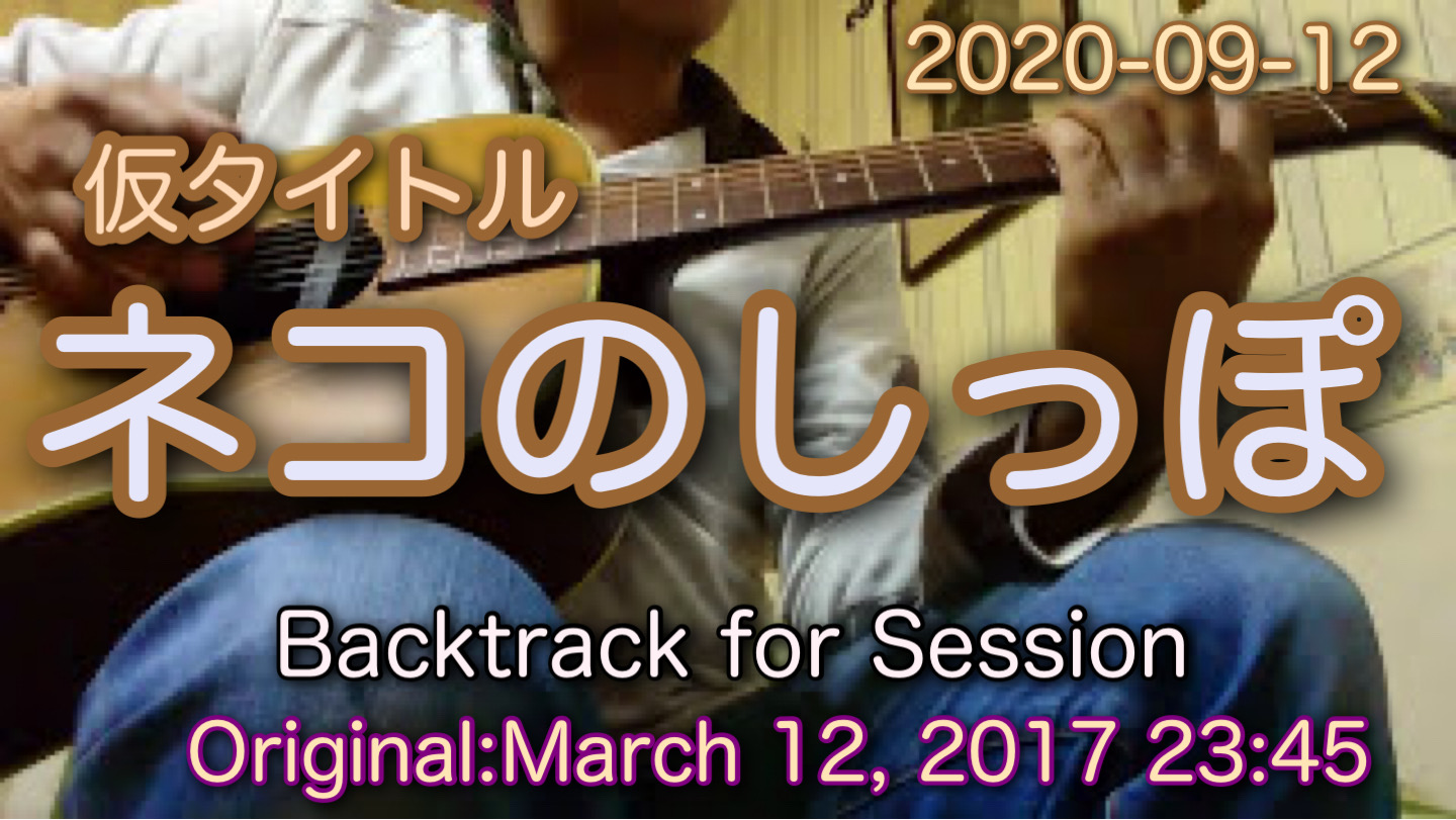 仮タイトル【Cat tail】Session Style Backing Traning Rhythm Guitar ｜2020-09-12