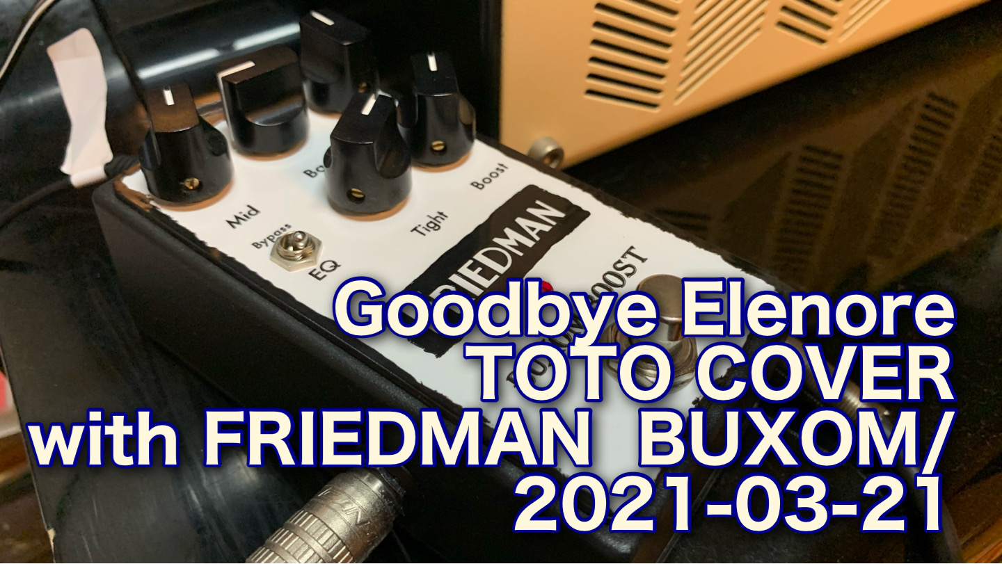 Goodbye Elenore / TOTO COVER with FRIEDMAN  BUXOM BOOST